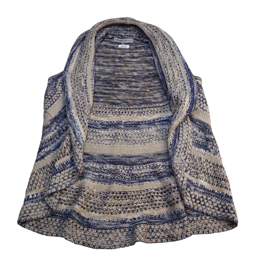 Absolutely Famous Cardigan Vest Women Medium Blue Lightweight Casual Loose Fit